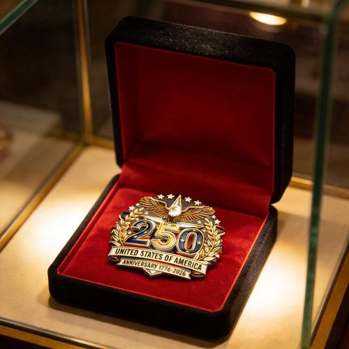 Commemorative 250th Anniversary Eagle Lapel Pin – Patriotic USA Enamel Badge for America’s Semiquincentennial🔥