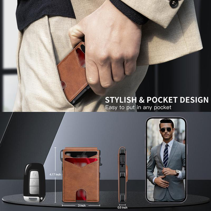 🔥🔥The Ultimate Business Minimalist Wallet | Premium Pop-Up Leather Edition🎁